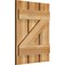 Ekena Millwork Spaced Board-n-Batten Shutters w/Z-Bar, Rough Sawn Western Red Cedar, 17 1/8W x 22H, PR RBS06Z17X022RWR - alternate 4